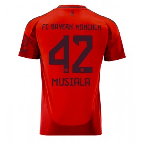 Bayern Munich Jamal Musiala #42 Domácí Dres 2024-25 Krátký Rukáv